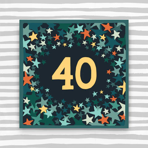 40th Birthday Male Pattern Card – No.14 Ampthill